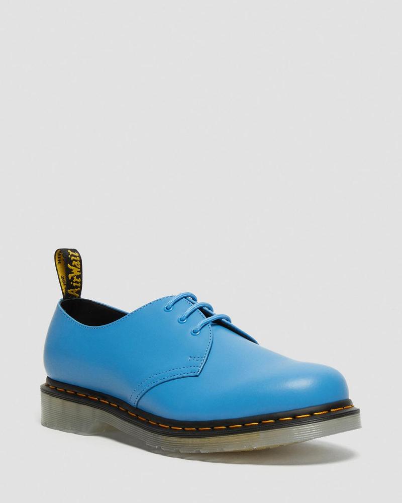 Dr Martens 1461 Iced Smooth Læder Oxford Sko Dame Blå | DK 349WNB